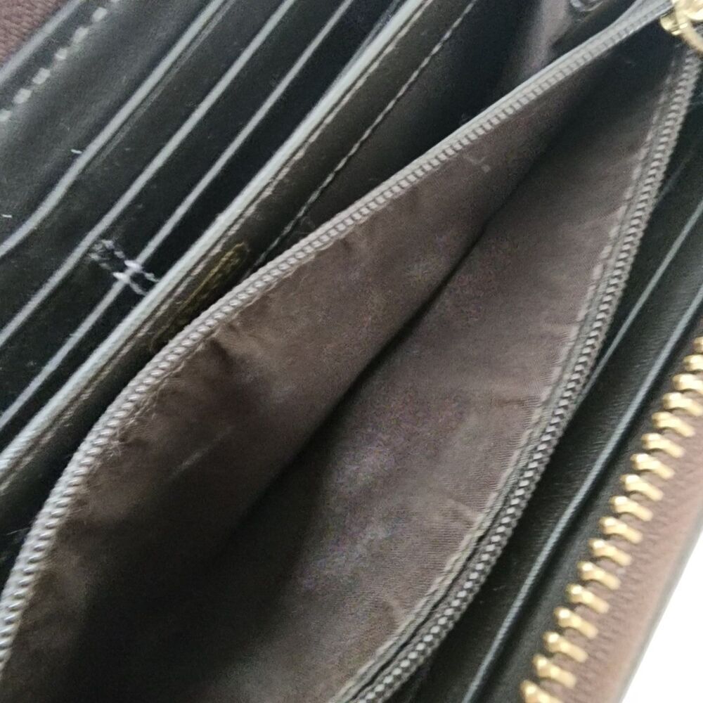 Coach Crocodile Embossed Leather Accordion Zip Wallet - Picture 6 of 10